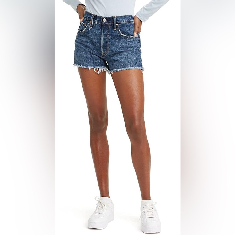 💘5xHP!💘 Levi’s | Cut Off Jean Shorts, Size 6 - Picture 8 of 16